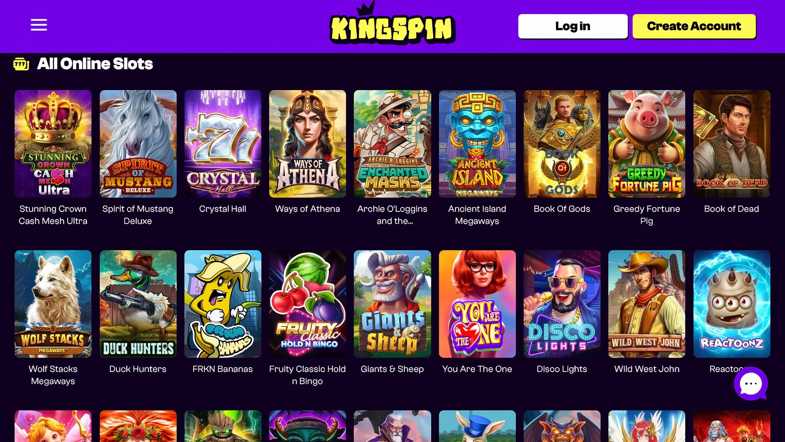 Kingspin Casino desktop screenshot 2